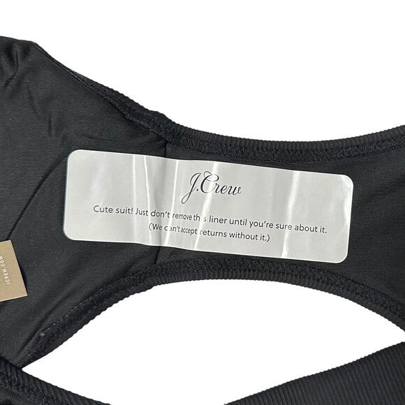 2/$15 NWT J. Crew Ribbed Cross-Front Cheeky Bikini Bottom Black Plus Size 3X - Picture 3 of 8